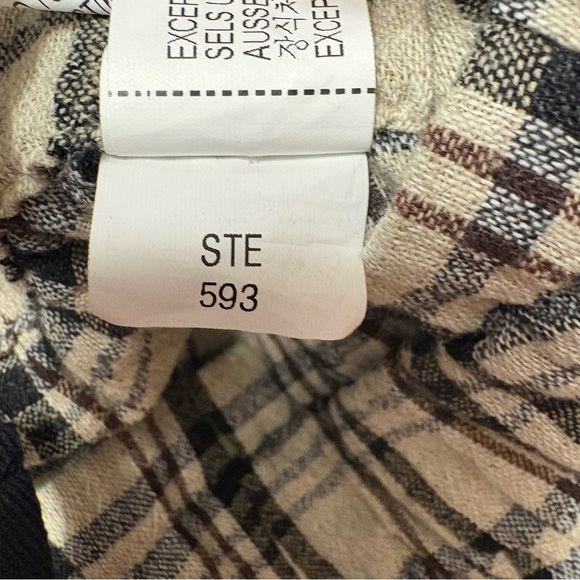 Zara Women’s Ultra High-Rise Plaid Trousers Beige/Black/Brown Check Medium - Picture 7 of 8